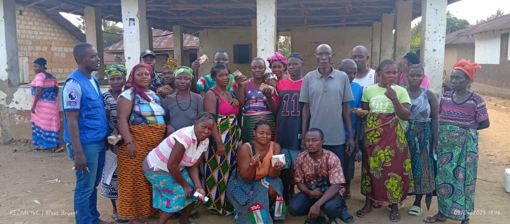 Loan disbursement to VSLAs at Segbewema community Jong Chiefdom Bonthe District.